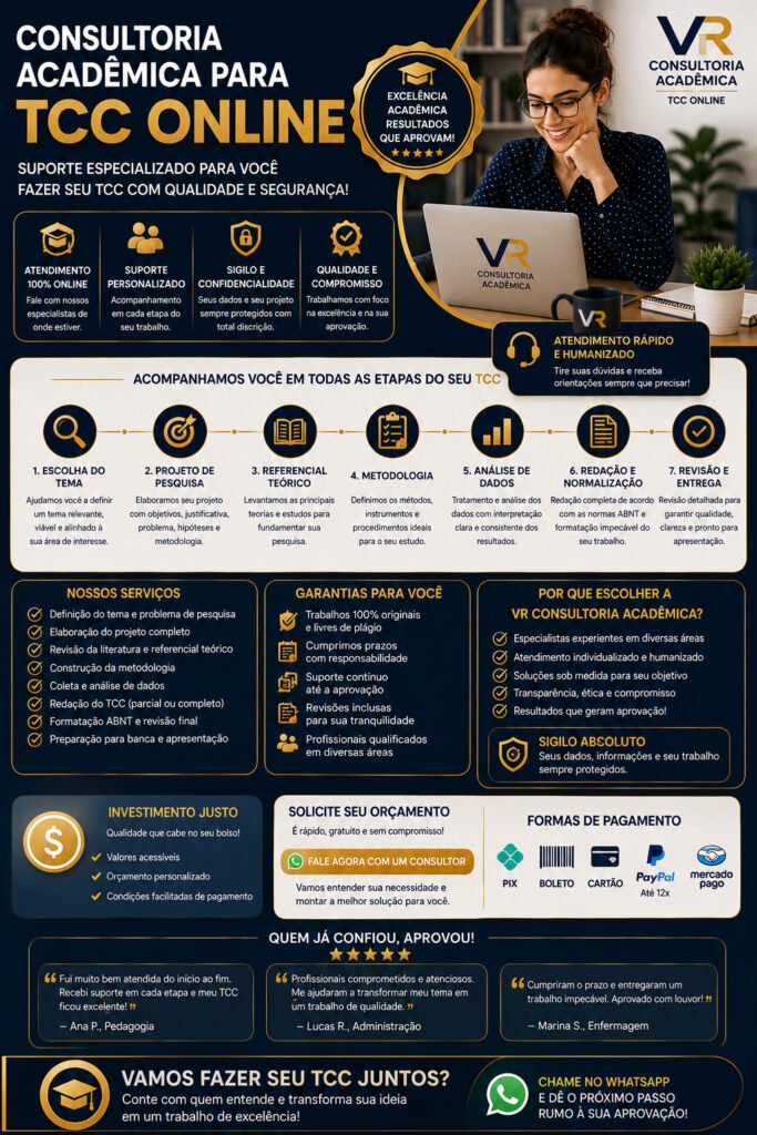 Consultoria acadêmica para TCC online